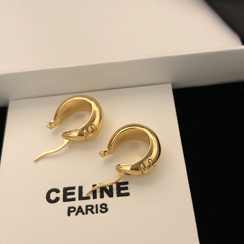 最高級セリーヌスーパーコピー セリーヌピアスコピー CELINE トリオンフ ボールドフープ / ゴールドフィニッシュブラス 460HX6BRA.35OR - 画像 (6)