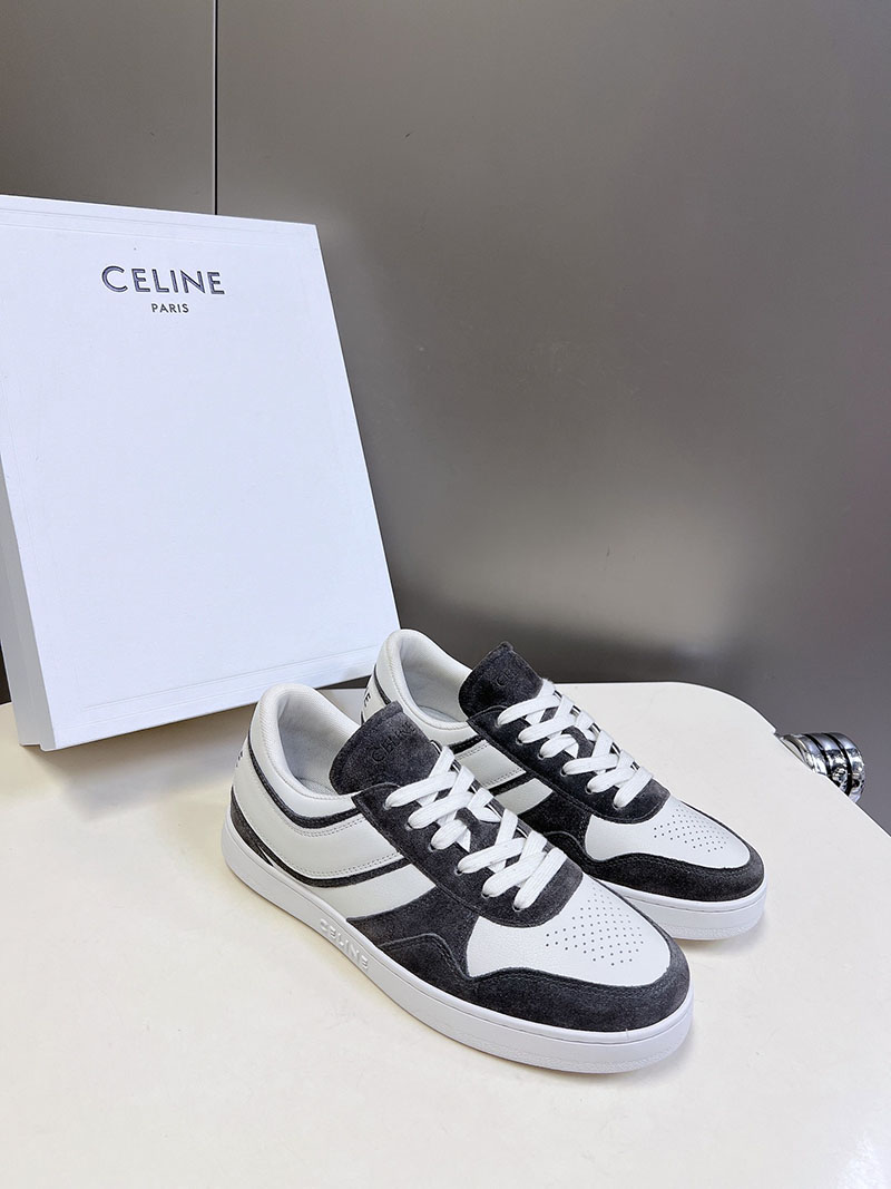 最高級セリーヌスーパーコピー セリーヌ靴コピー CELINE レースアップ ロースニーカー / スエードカーフスキン & カーフスキン 349223721C.09OP グレー - 画像 (9)
