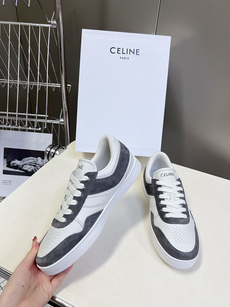 最高級セリーヌスーパーコピー セリーヌ靴コピー CELINE レースアップ ロースニーカー / スエードカーフスキン & カーフスキン 349223721C.38NO ブラック - 画像 (7)