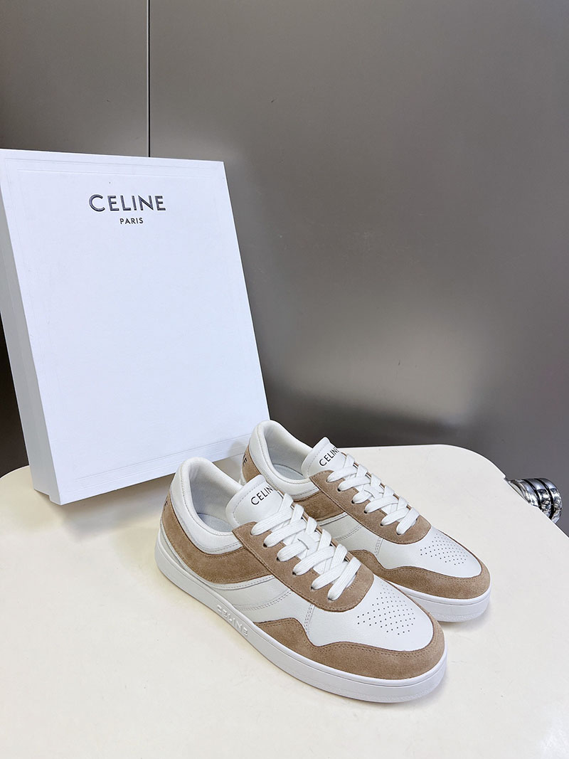 最高級セリーヌスーパーコピー セリーヌ靴コピー CELINE レースアップ ロースニーカー / スエードカーフスキン & カーフスキン 349223721C.02LT ライトベージュ - 画像 (9)