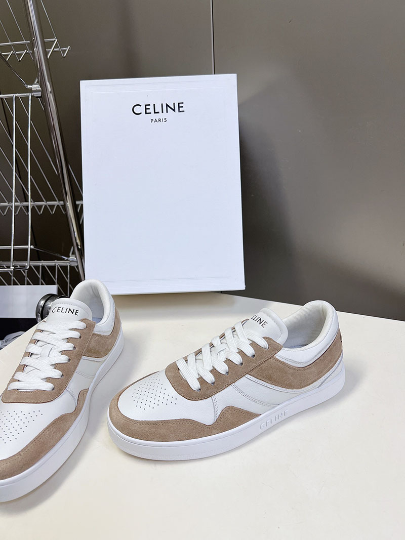 最高級セリーヌスーパーコピー セリーヌ靴コピー CELINE レースアップ ロースニーカー / スエードカーフスキン & カーフスキン 349223721C.02LT ライトベージュ - 画像 (8)
