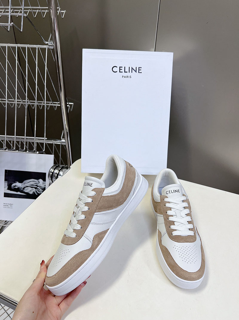 最高級セリーヌスーパーコピー セリーヌ靴コピー CELINE レースアップ ロースニーカー / スエードカーフスキン & カーフスキン 349223721C.02LT ライトベージュ - 画像 (7)