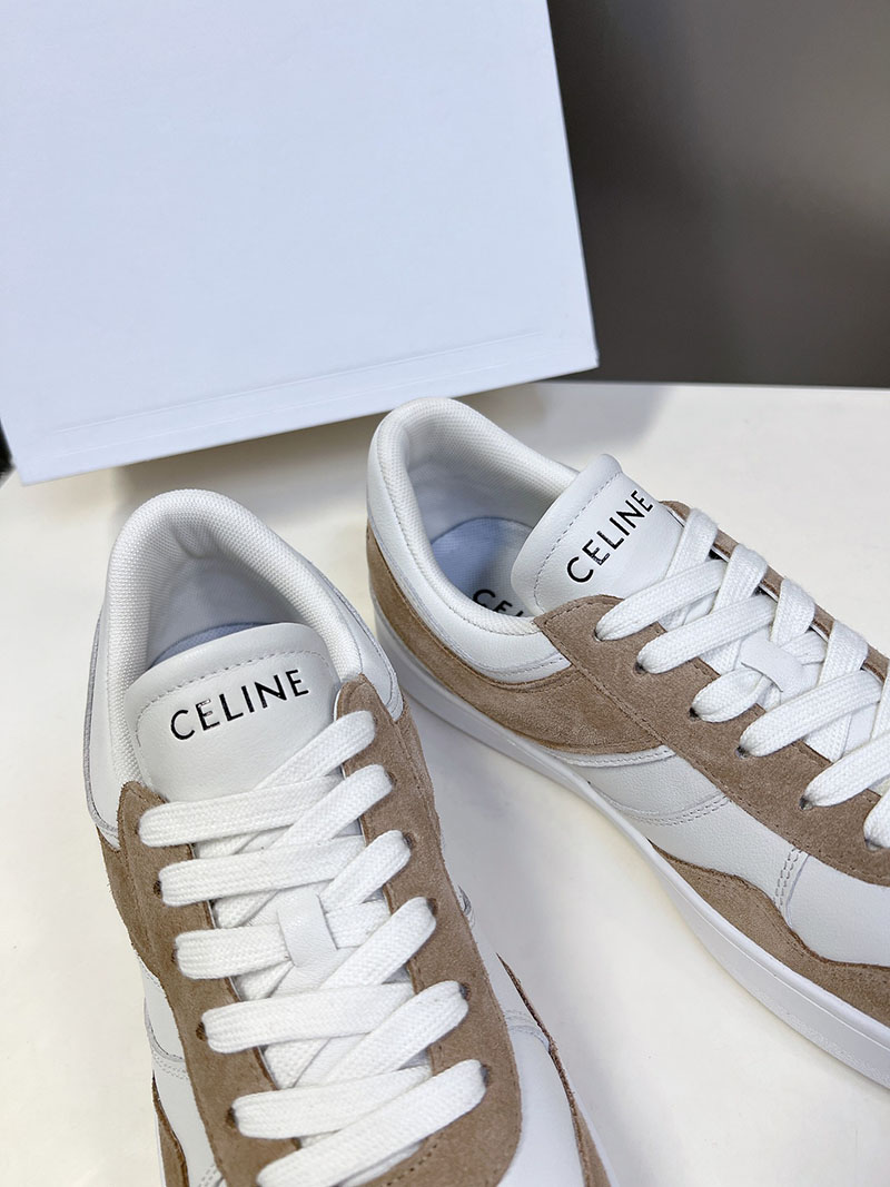 最高級セリーヌスーパーコピー セリーヌ靴コピー CELINE レースアップ ロースニーカー / スエードカーフスキン & カーフスキン 349223721C.02LT ライトベージュ - 画像 (3)