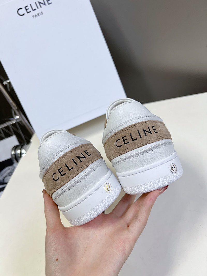 最高級セリーヌスーパーコピー セリーヌ靴コピー CELINE レースアップ ロースニーカー / スエードカーフスキン & カーフスキン 349223721C.02LT ライトベージュ - 画像 (2)