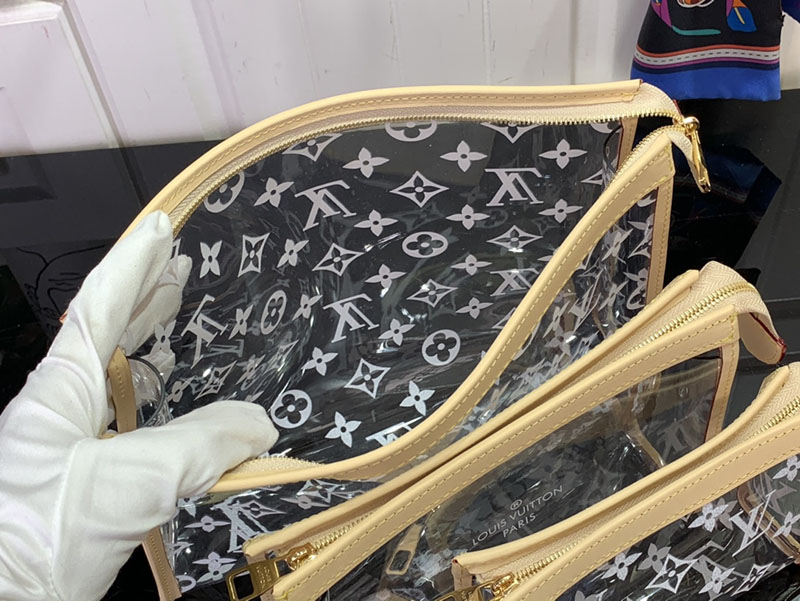 ルイヴィトン 新作バッグ 2024 トリオ・ポッシュ・トワレ ホワイト M11390 リサイクルポリエステル シルバー金具 - 画像 (2)