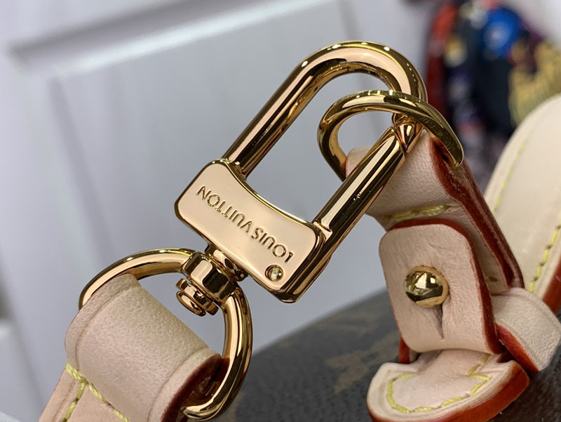 ルイヴィトン 化粧品ポーチ 人気 ニース・ミニ ブラウン M44495 モノグラム・キャンバス ゴールド金具 - 画像 (8)