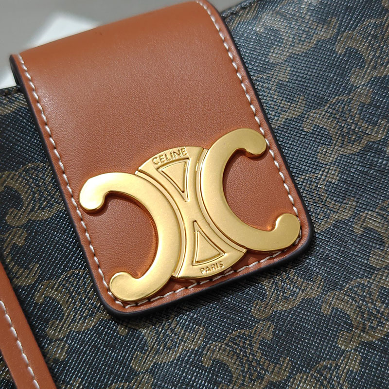 N品 セリーヌ バッグ 人気 ランキング ミディアム アポリーヌ バッグ CELINE セリーヌ アウトレット どれくらい安い 114963FK6.04LU タン ゴールド金具 - 画像 (7)