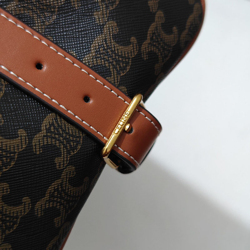 N品 セリーヌ バッグ 人気 ランキング ミディアム アポリーヌ バッグ CELINE セリーヌ アウトレット どれくらい安い 114963FK6.04LU タン ゴールド金具 - 画像 (6)