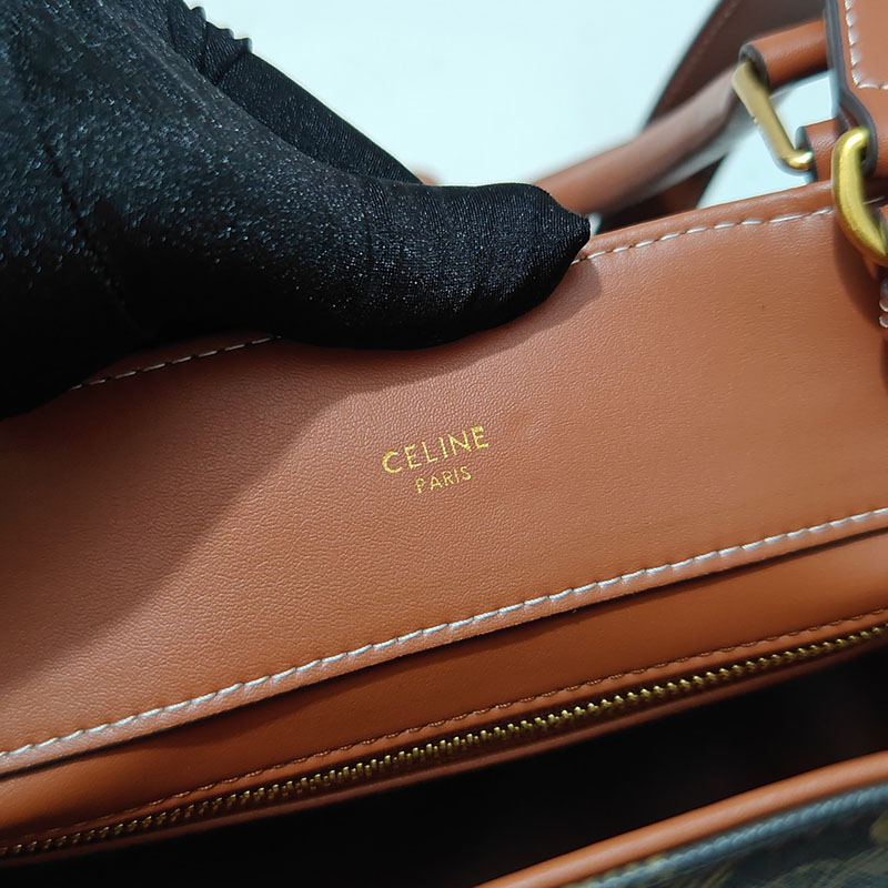 N品 セリーヌ バッグ 人気 ランキング ミディアム アポリーヌ バッグ CELINE セリーヌ アウトレット どれくらい安い 114963FK6.04LU タン ゴールド金具 - 画像 (3)