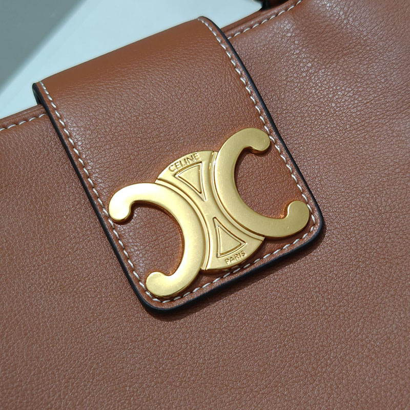 N品 セリーヌ バッグ 人気 ランキング ミディアム アポリーヌ バッグ CELINE セリーヌ アウトレット どれくらい安い 114963FK6.04LU タン ゴールド金具 - 画像 (7)