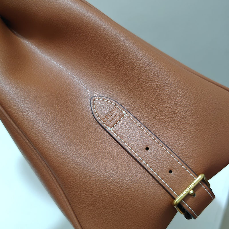 N品 セリーヌ バッグ 人気 ランキング ミディアム アポリーヌ バッグ CELINE セリーヌ アウトレット どれくらい安い 114963FK6.04LU タン ゴールド金具 - 画像 (6)