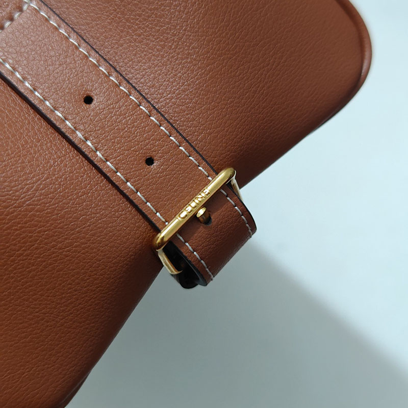 N品 セリーヌ バッグ 人気 ランキング ミディアム アポリーヌ バッグ CELINE セリーヌ アウトレット どれくらい安い 114963FK6.04LU タン ゴールド金具 - 画像 (5)
