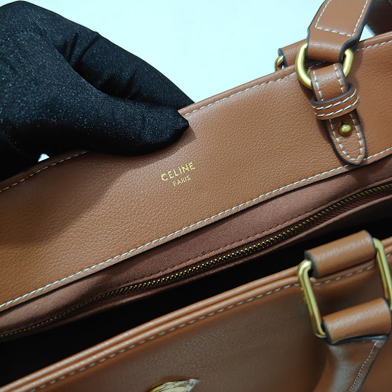 N品 セリーヌ バッグ 人気 ランキング ミディアム アポリーヌ バッグ CELINE セリーヌ アウトレット どれくらい安い 114963FK6.04LU タン ゴールド金具 - 画像 (3)