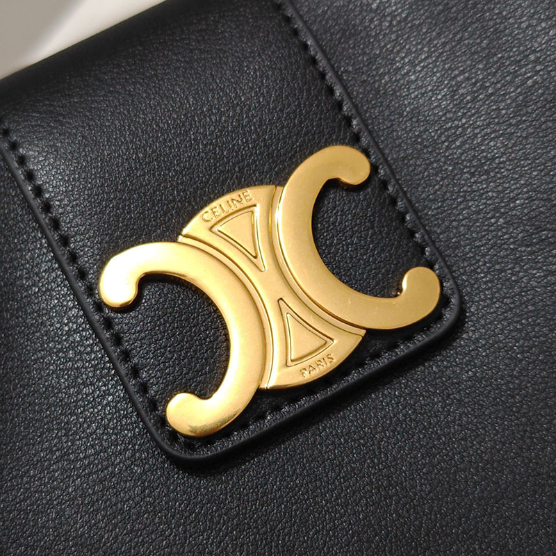 N品 セリーヌ バッグ 人気 ランキング ミディアム アポリーヌ バッグ CELINE セリーヌ アウトレット どれくらい安い 114963FK6.38NO ブラック ゴールド金具 - 画像 (7)