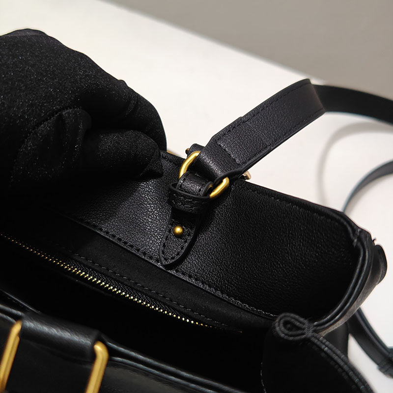 N品 セリーヌ バッグ 人気 ランキング ミディアム アポリーヌ バッグ CELINE セリーヌ アウトレット どれくらい安い 114963FK6.38NO ブラック ゴールド金具 - 画像 (3)