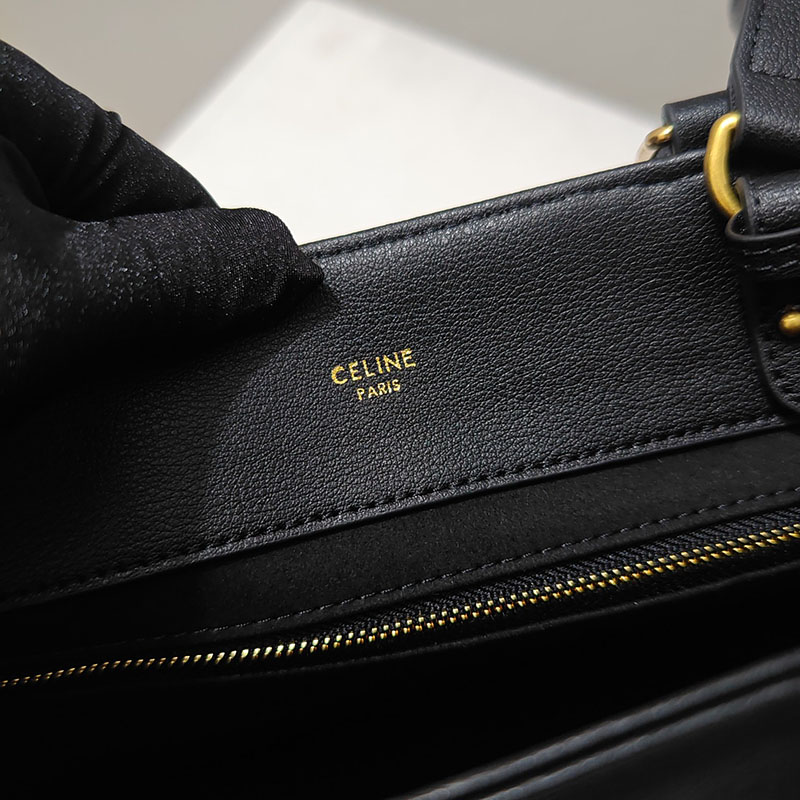 N品 セリーヌ バッグ 人気 ランキング ミディアム アポリーヌ バッグ CELINE セリーヌ アウトレット どれくらい安い 114963FK6.38NO ブラック ゴールド金具 - 画像 (2)