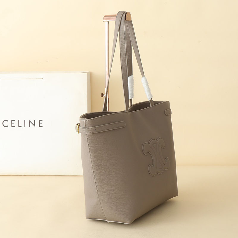 N品 セリーヌ バッグ 人気 ランキング CELINE トートバッグ 人気 ミディアム カバ アナイス キュイル トリオンフ 116853ENY.10BL ぺブル ゴールド金具 - 画像 (8)