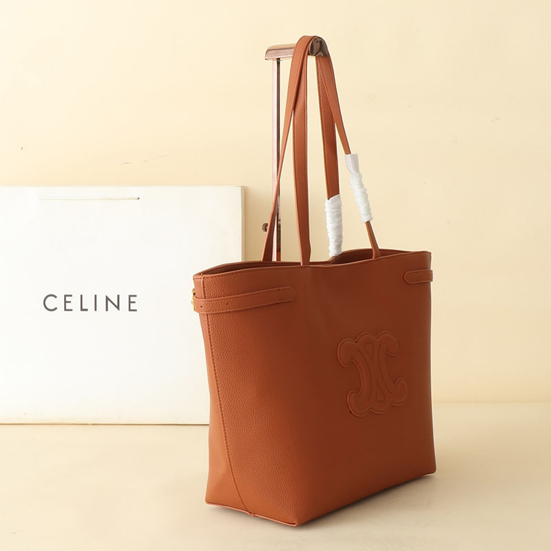 N品 セリーヌ バッグ 人気 ランキング CELINE トートバッグ 人気 ミディアム カバ アナイス キュイル トリオンフ 116853ENY.04LU タン ゴールド金具 - 画像 (8)