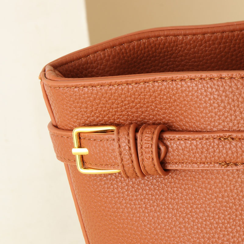N品 セリーヌ バッグ 人気 ランキング CELINE トートバッグ 人気 ミディアム カバ アナイス キュイル トリオンフ 116853ENY.04LU タン ゴールド金具 - 画像 (6)