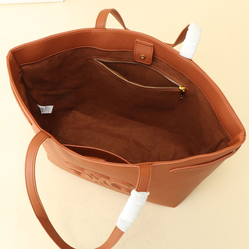 N品 セリーヌ バッグ 人気 ランキング CELINE トートバッグ 人気 ミディアム カバ アナイス キュイル トリオンフ 116853ENY.04LU タン ゴールド金具 - 画像 (4)