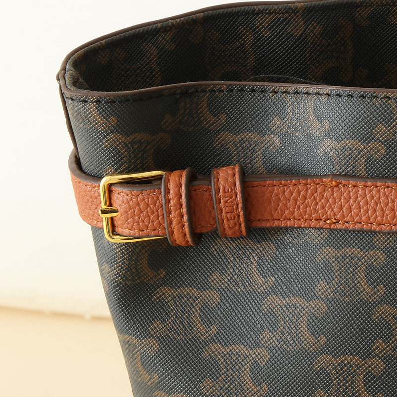N品 セリーヌ バッグ 人気 ランキング CELINE トートバッグ 人気 ミディアム カバ アナイス キュイル トリオンフ 116853ENY.04LU タン ゴールド金具 - 画像 (6)