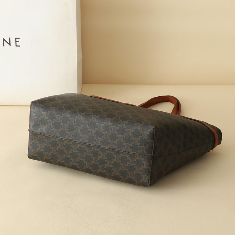 N品 セリーヌ バッグ 人気 ランキング CELINE トートバッグ 人気 ミディアム カバ アナイス キュイル トリオンフ 116853ENY.04LU タン ゴールド金具 - 画像 (5)