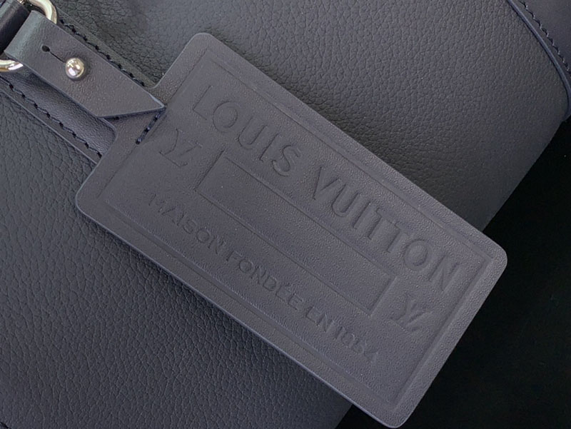 ルイヴィトン バンドリエール 新作 旅行バッグ シティ・キーポル インク ブルー M11602 LV アエログラム・レザー シルバー金具 - 画像 (5)