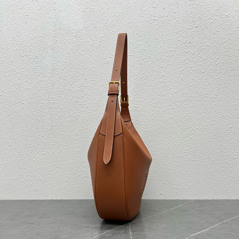 N品 セリーヌ バッグ 人気 ランキング CELINE ホーボーバッグ ミディアム エロイズ キュイル トリオンフ バッグ 114713FLH.04LU タン ゴールド金具 - 画像 (6)