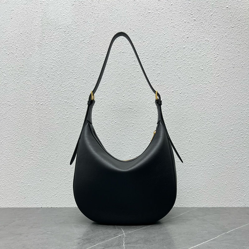 N品 セリーヌ バッグ 人気 ランキング CELINE ホーボーバッグ ミディアム エロイズ キュイル トリオンフ バッグ 114713FLH.38NO ブラック ゴールド金具 - 画像 (5)