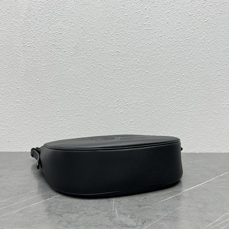 N品 セリーヌ バッグ 人気 ランキング CELINE ホーボーバッグ ミディアム エロイズ キュイル トリオンフ バッグ 114713FLH.38NO ブラック ゴールド金具 - 画像 (4)