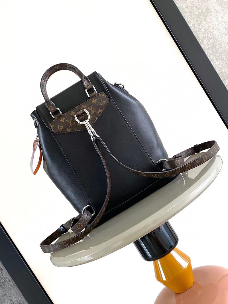 ルイヴィトン リュック レディース 人気 モンスリ バイブ PM ブラック M12587 ラムレザー シルバー金具 - 画像 (8)
