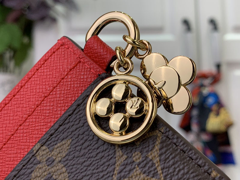 ルイヴィトン カードケース 人気 カードケース ポルト カルト・LV チャーム モノグラム / キャンディ レッド M12215 キャンバス - 画像 (7)