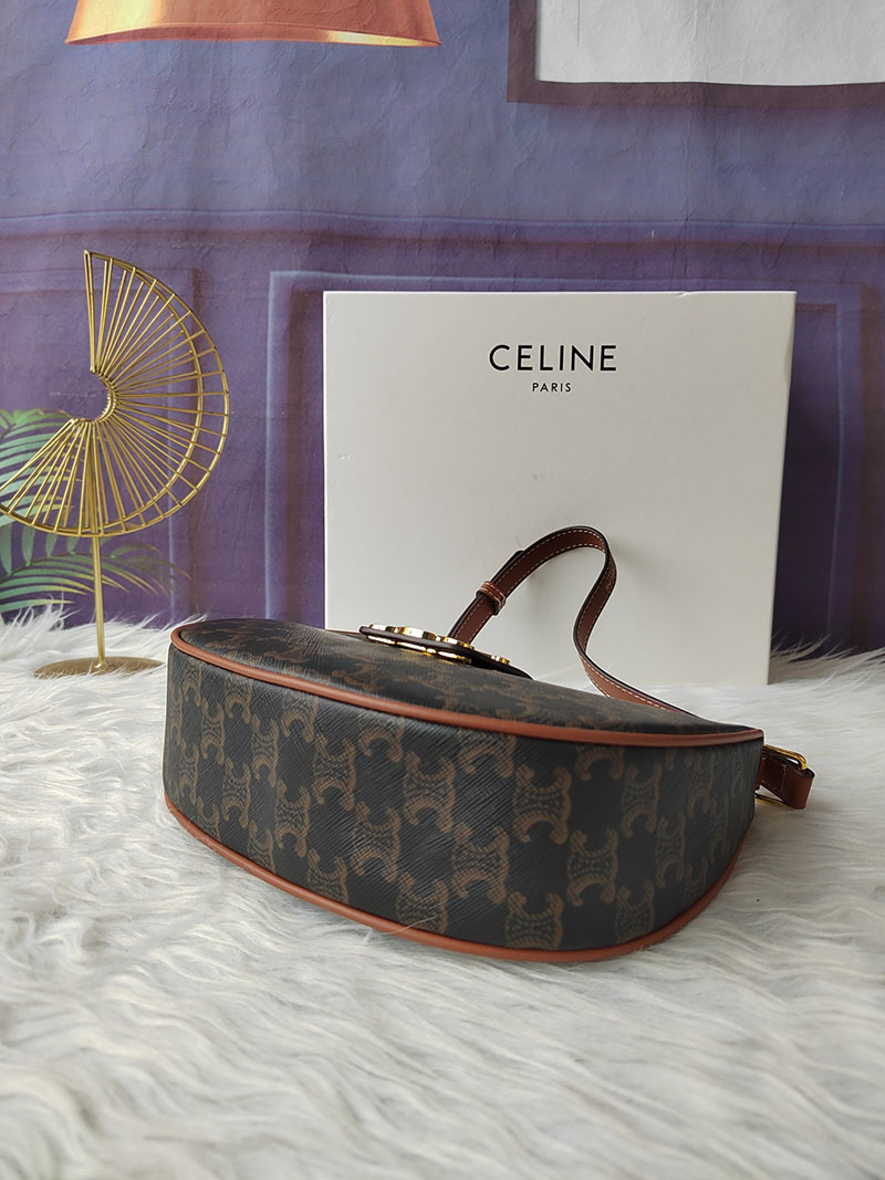 N品 セリーヌ バッグ 人気 ランキング CELINE ミディアム AVA(アヴァ) トリオンフ バッグ 114492BZJ.04LU タン ゴールド金具 - 画像 (7)