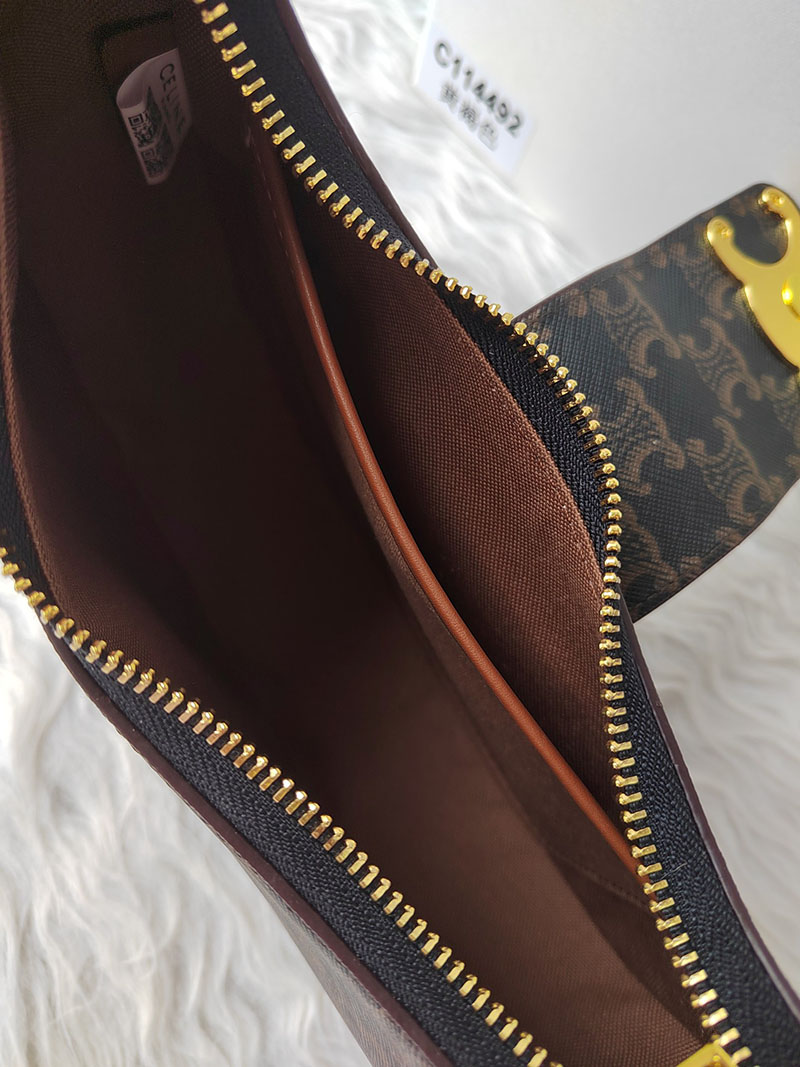 N品 セリーヌ バッグ 人気 ランキング CELINE ミディアム AVA(アヴァ) トリオンフ バッグ 114492BZJ.04LU タン ゴールド金具 - 画像 (4)
