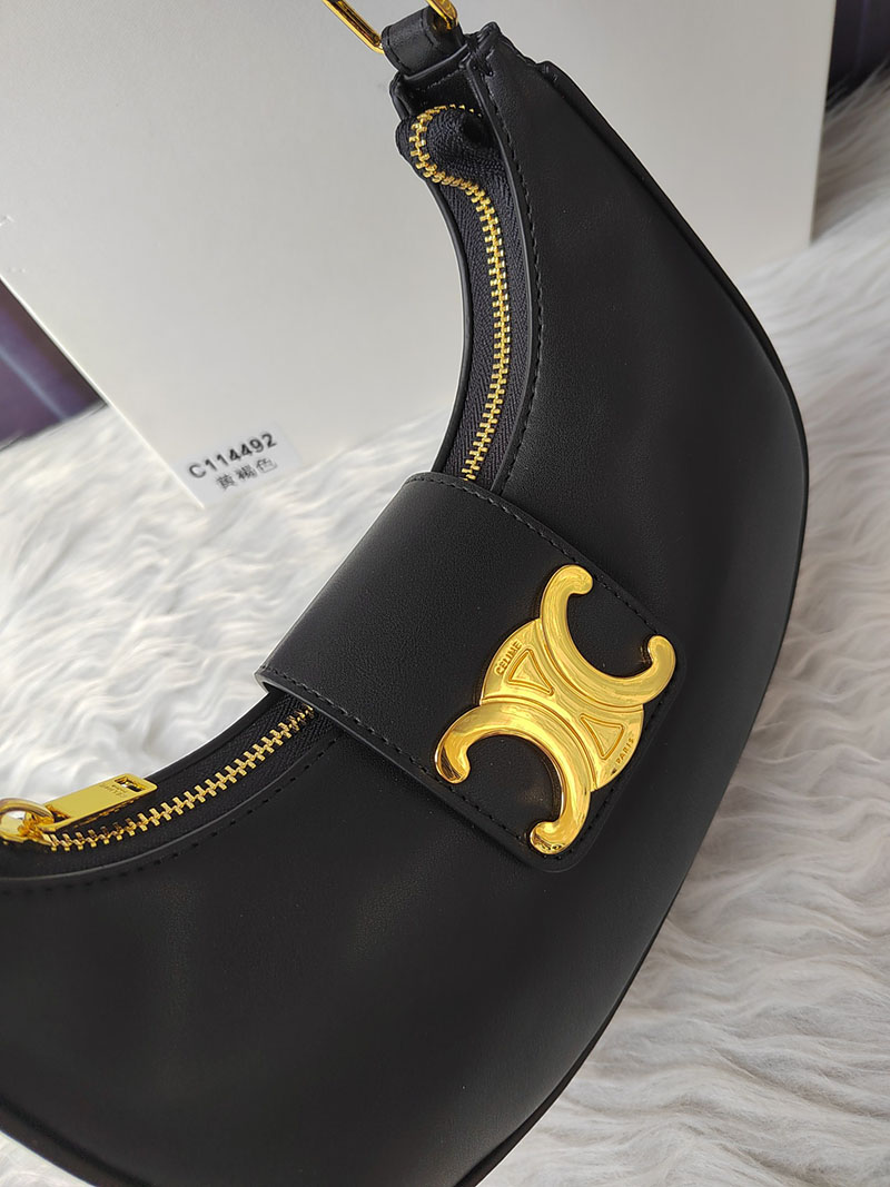 N品 セリーヌ バッグ 人気 ランキング CELINE ミディアム AVA(アヴァ) トリオンフ バッグ 114493DGQ.38NO ブラック ゴールド金具 - 画像 (6)