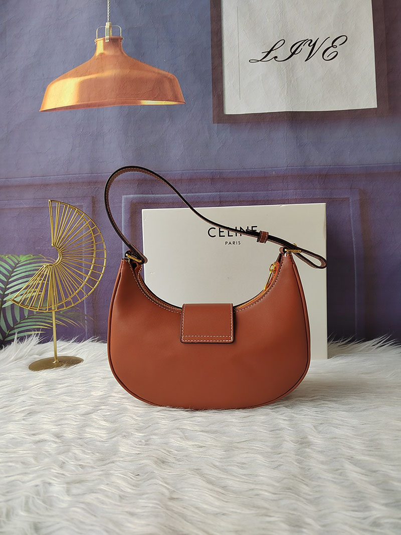 N品 セリーヌ バッグ 人気 ランキング CELINE ミディアム AVA(アヴァ) トリオンフ バッグ 114493DGQ.04LU タン ゴールド金具 - 画像 (9)
