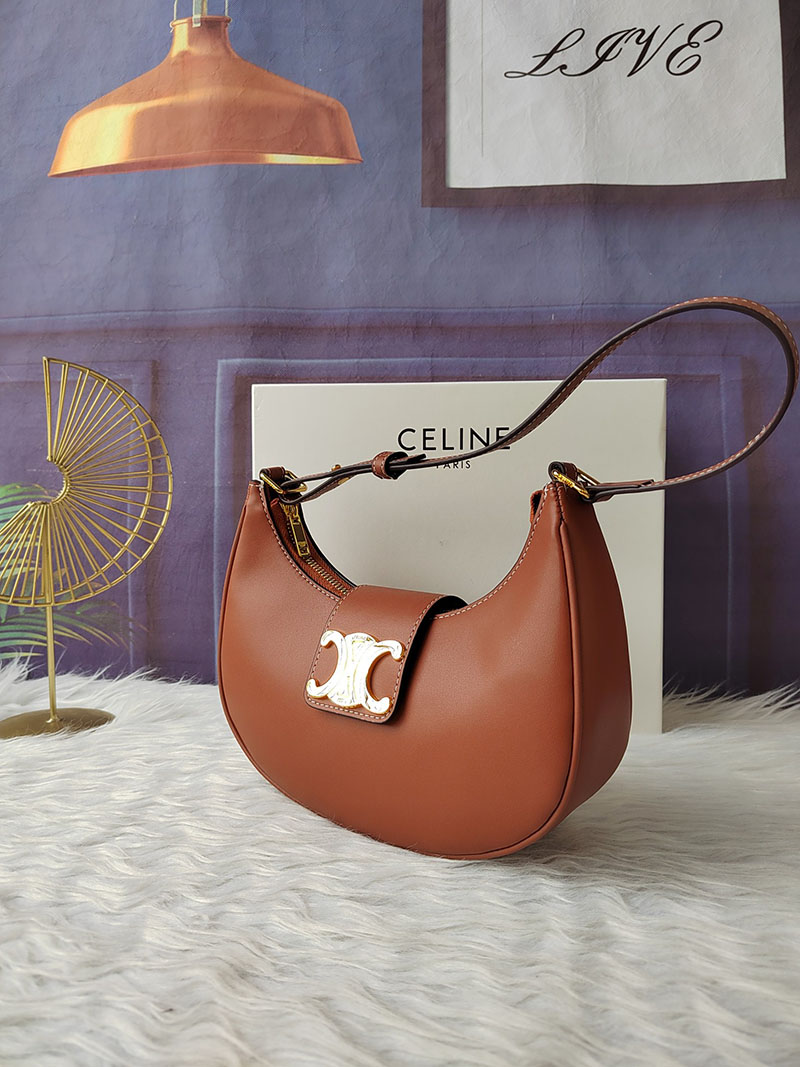 N品 セリーヌ バッグ 人気 ランキング CELINE ミディアム AVA(アヴァ) トリオンフ バッグ 114493DGQ.04LU タン ゴールド金具 - 画像 (8)