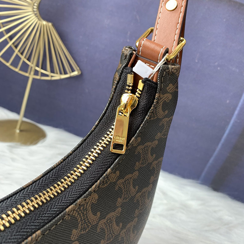 N品 セリーヌ バッグ 人気 ランキング CELINE ホーボーバッグ レディース AVA(アヴァ)バッグ 193952BZJ.04LU タン ゴールド金具 - 画像 (6)