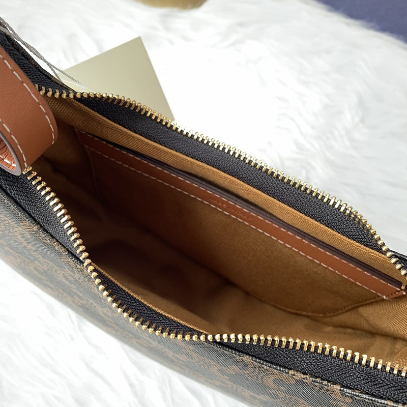 N品 セリーヌ バッグ 人気 ランキング CELINE ホーボーバッグ レディース AVA(アヴァ)バッグ 193952BZJ.04LU タン ゴールド金具 - 画像 (3)