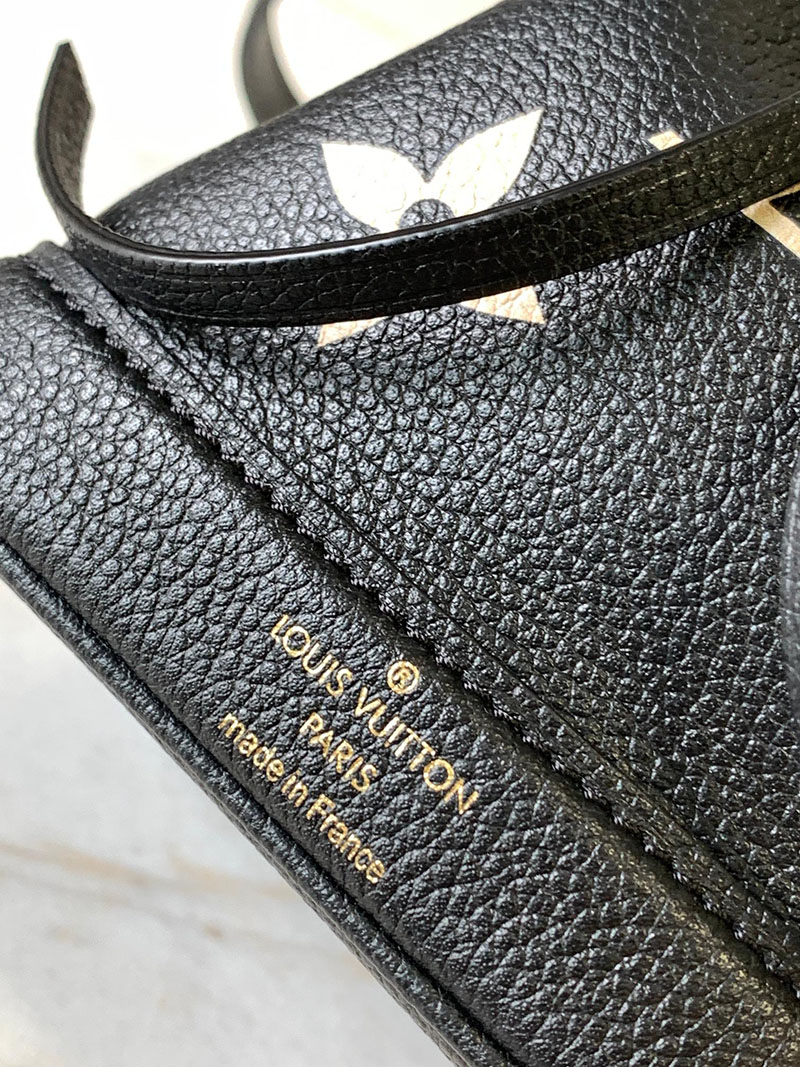 ルイヴィトン ハンドバッグ 黒 ヴァヴァン PM ブラック M46291 モノグラム・アンプラント レザー ゴールド金具 - 画像 (6)