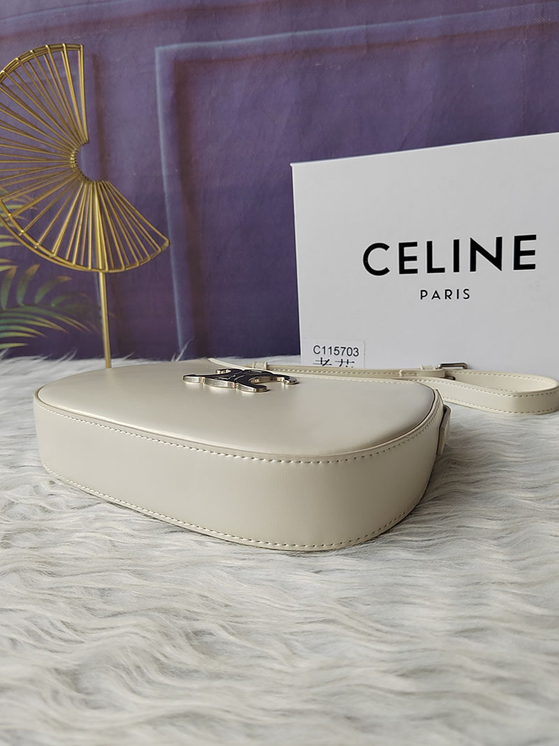 N品 セリーヌ バッグ 人気 ランキング CELINE バッグ レディース おしゃれ ミディアム ティリー バッグ 115703BF4.01BC ホワイト シルバー金具 - 画像 (6)