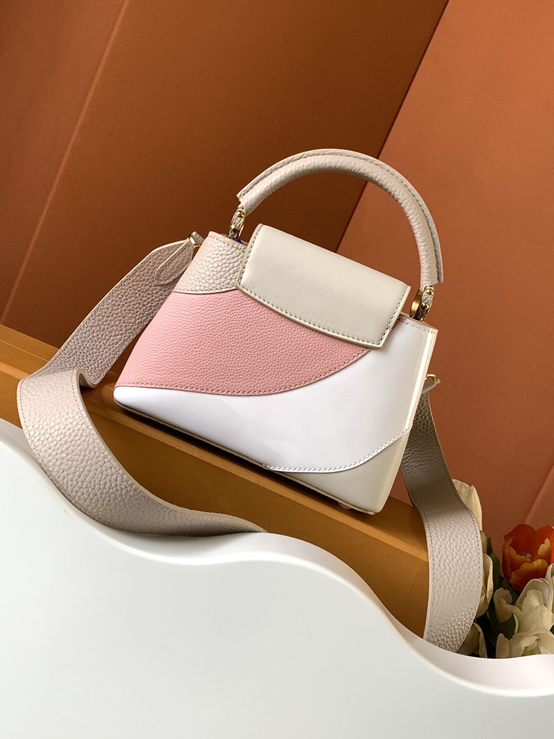 ルイヴィトン ハンドバッグ ピンク カプシーヌ MINI ホワイト トゥルトレール ピンク M59864 トリヨンレザー ゴールド金具 - 画像 (7)