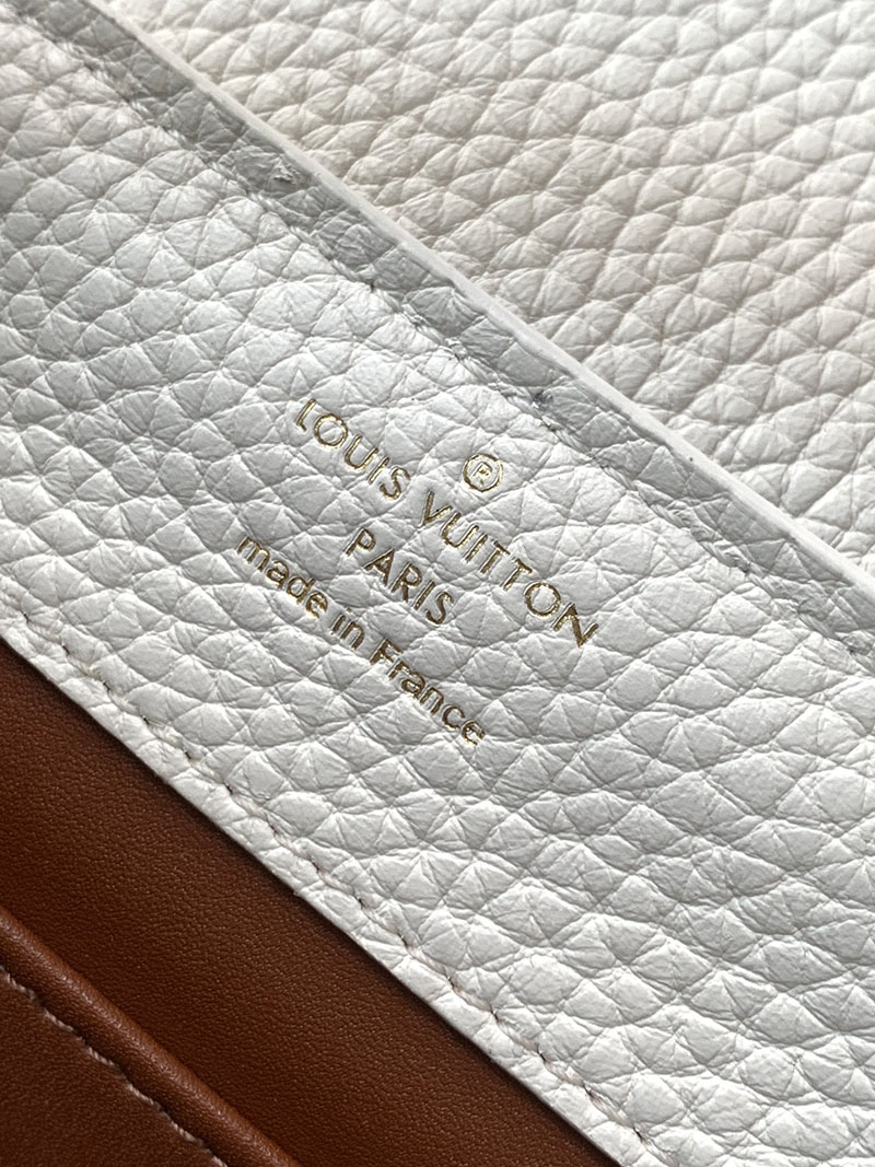ルイヴィトン ハンドバッグ 白 カプシーヌ MINI ホワイト グリーン ピンク M59864 トリヨンレザー ゴールド金具 - 画像 (2)