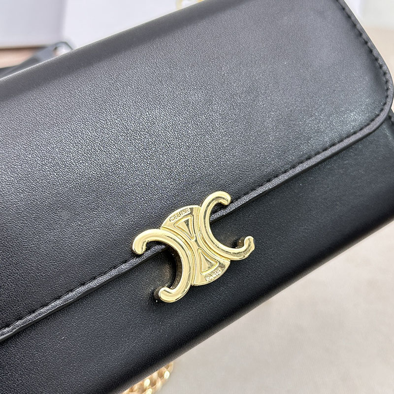 N品 セリーヌ バッグ 人気 ランキング CELINE ショルダーバッグ クロード 194143BF4.38NO ブラック ゴールド金具 - 画像 (7)