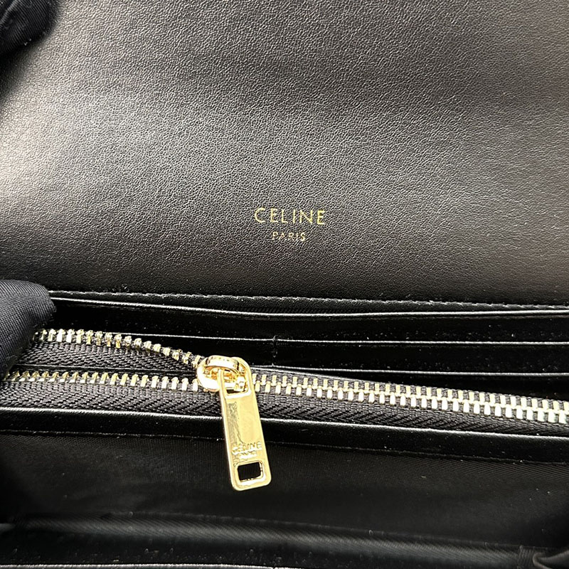 N品 セリーヌ バッグ 人気 ランキング CELINE ショルダーバッグ クロード 194143BF4.38NO ブラック ゴールド金具 - 画像 (6)