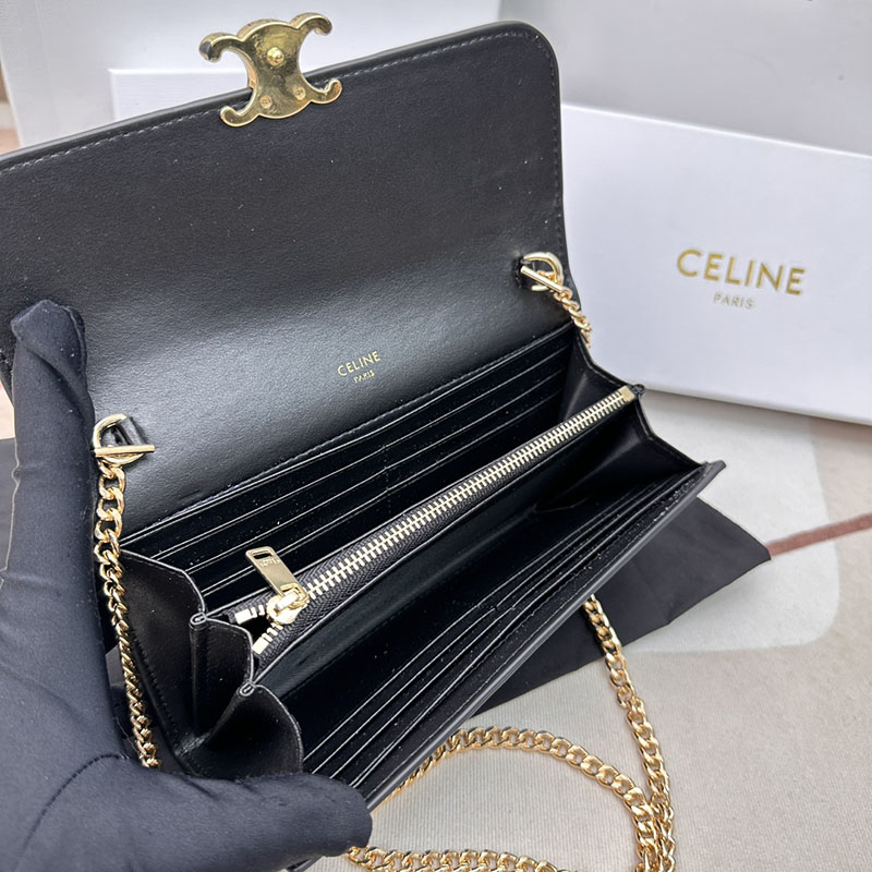 N品 セリーヌ バッグ 人気 ランキング CELINE ショルダーバッグ クロード 194143BF4.38NO ブラック ゴールド金具 - 画像 (5)