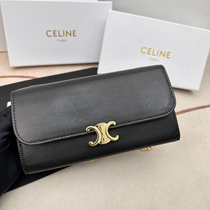 N品 セリーヌ バッグ 人気 ランキング CELINE ショルダーバッグ クロード 194143BF4.38NO ブラック ゴールド金具 - 画像 (2)