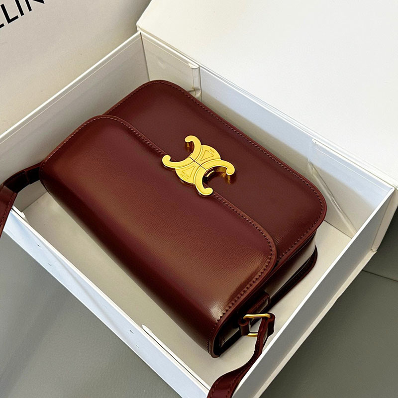 N品 セリーヌ バッグ 人気 ランキング CELINE ショルダーバッグ レディース 人気50代軽い 2411842 ライトバーガンディ ゴールド金具 - 画像 (8)