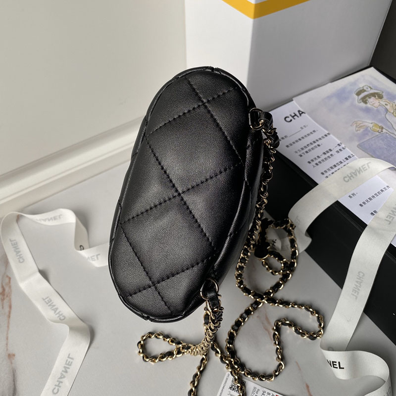 最高級シャネルスーパーコピー シャネルバッグコピー 24SS マトラッセ ココマーク シャイニーカーフ 巾着 バックパック 黒 (ブラック) AS4810 ラムスキン シルバー金具 2410859 - 画像 (6)
