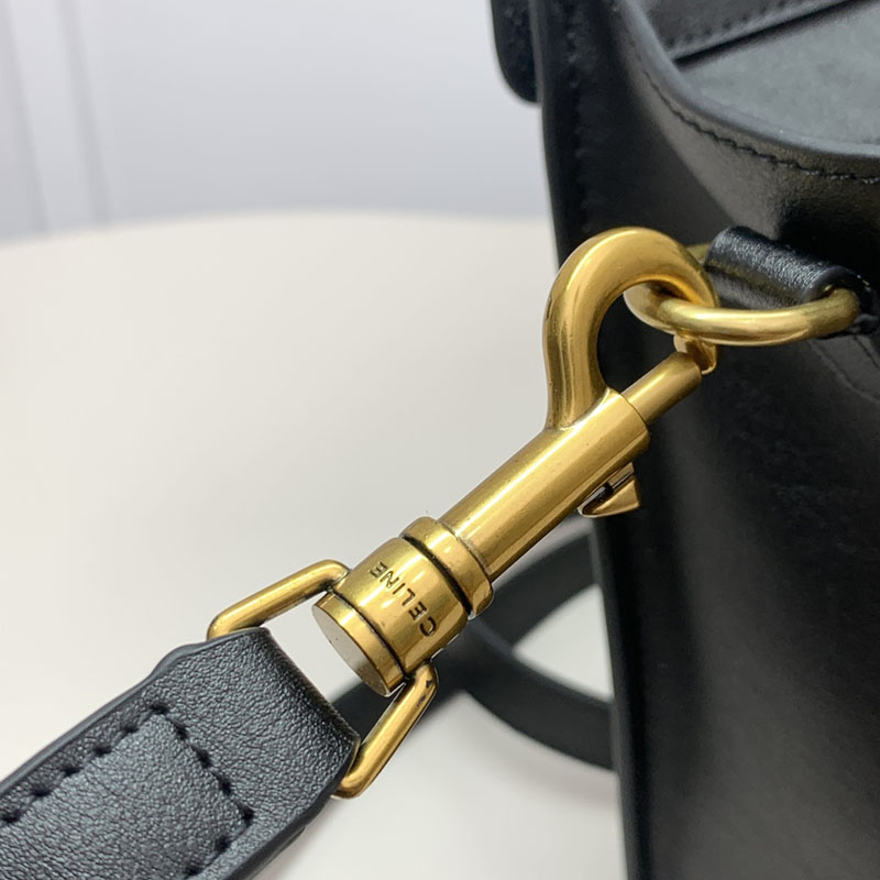 N品 セリーヌ バッグ 人気 ランキング CELINE ラゲージ ナノ 人気色 189243DRU.38NO ブラック ゴールド金具 - 画像 (3)